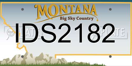 IDS2182 Montana License Plate
