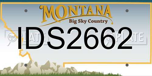 IDS2662 Montana License Plate