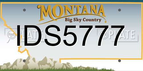 IDS5777 Montana License Plate