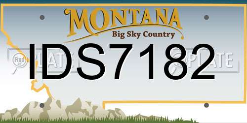 IDS7182 Montana License Plate