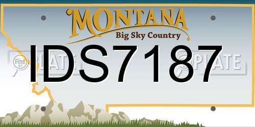 IDS7187 Montana License Plate
