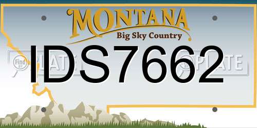 IDS7662 Montana License Plate