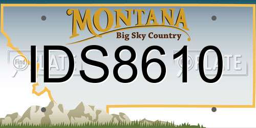 IDS8610 Montana License Plate