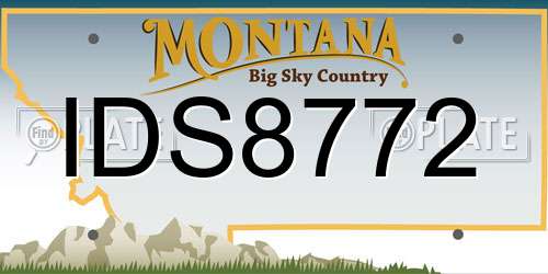IDS8772 Montana License Plate