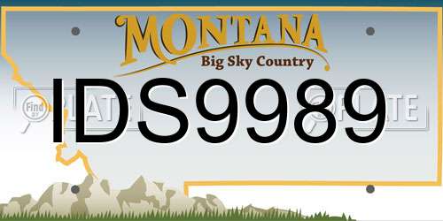 IDS9989 Montana License Plate