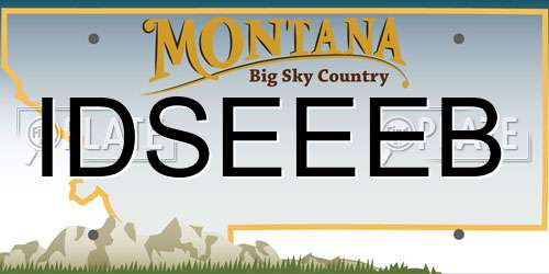 IDSEEEB Montana License Plate