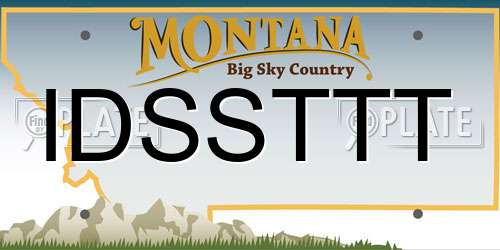 IDSSTTT Montana License Plate