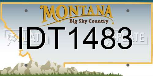IDT1483 Montana License Plate