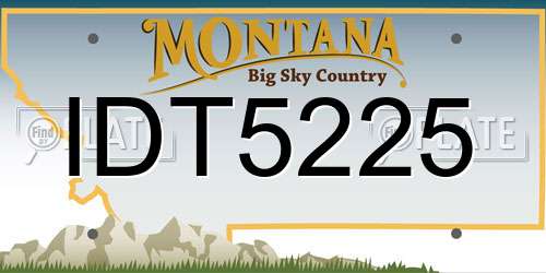 IDT5225 Montana License Plate