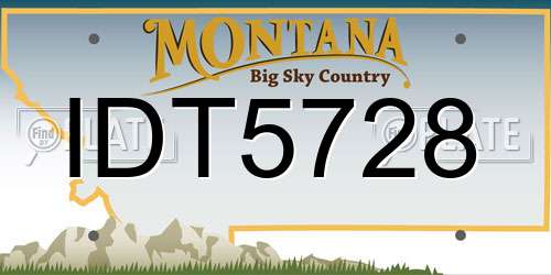 IDT5728 Montana License Plate
