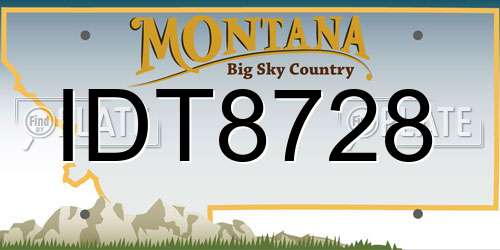 IDT8728 Montana License Plate