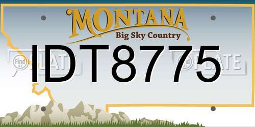 IDT8775 Montana License Plate