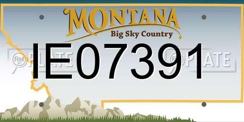IE07391 Montana License Plate