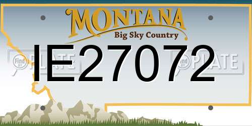 IE27072 Montana License Plate