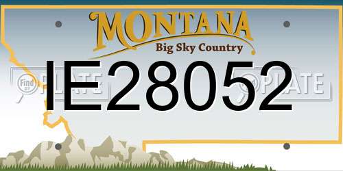 IE28052 Montana License Plate