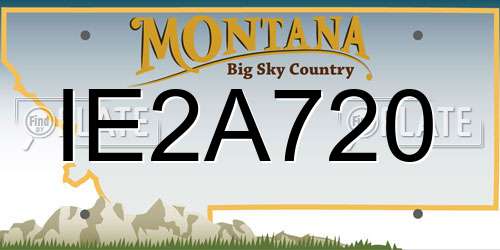IE2A720 Montana License Plate