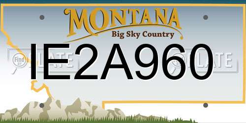 IE2A960 Montana License Plate