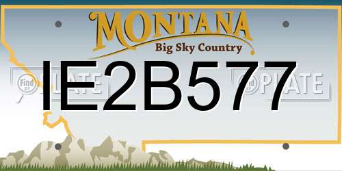 IE2B577 Montana License Plate