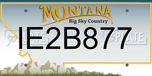IE2B877 Montana License Plate