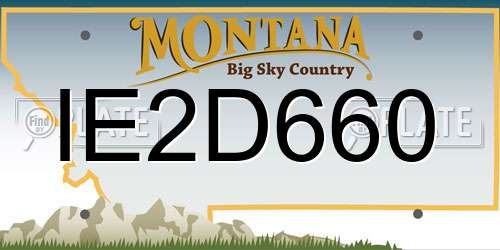 IE2D660 Montana License Plate