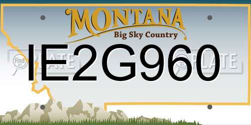 IE2G960 Montana License Plate
