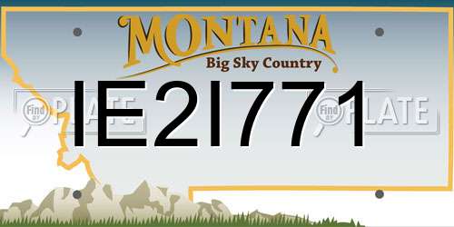 IE2I771 Montana License Plate