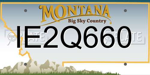 IE2Q660 Montana License Plate