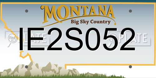 IE2S052 Montana License Plate