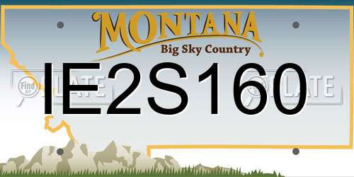 IE2S160 Montana License Plate