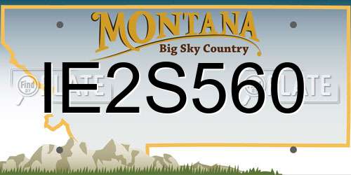IE2S560 Montana License Plate