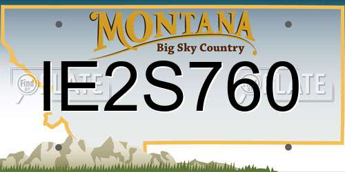 IE2S760 Montana License Plate