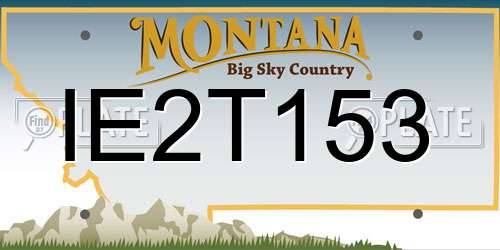 IE2T153 Montana License Plate