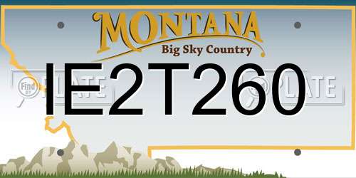 IE2T260 Montana License Plate