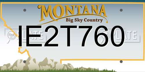IE2T760 Montana License Plate