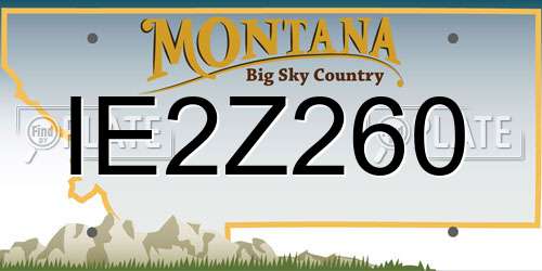 IE2Z260 Montana License Plate