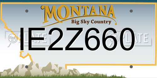 IE2Z660 Montana License Plate