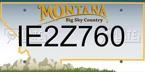 IE2Z760 Montana License Plate