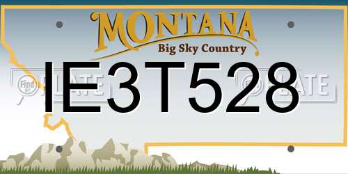 IE3T528 Montana License Plate