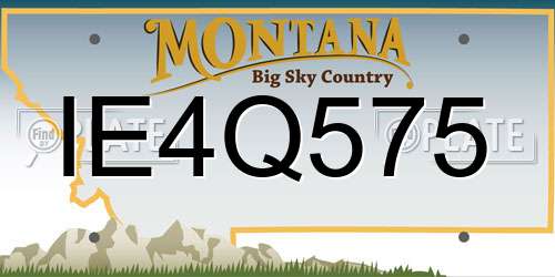 IE4Q575 Montana License Plate