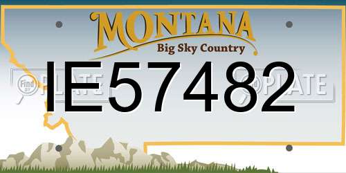 IE57482 Montana License Plate