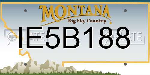 IE5B188 Montana License Plate