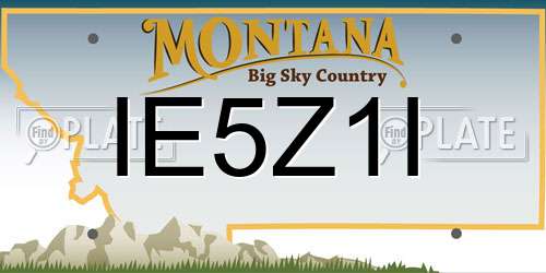 IE5Z1I Montana License Plate