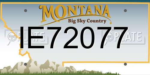 IE72077 Montana License Plate
