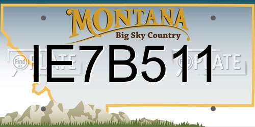IE7B511 Montana License Plate
