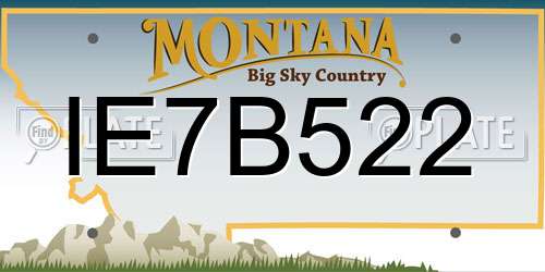 IE7B522 Montana License Plate