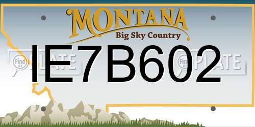 IE7B602 Montana License Plate