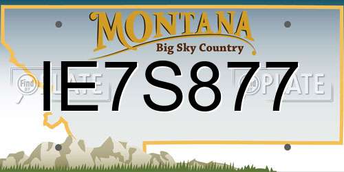 IE7S877 Montana License Plate