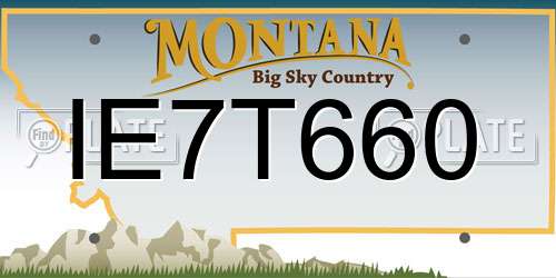 IE7T660 Montana License Plate