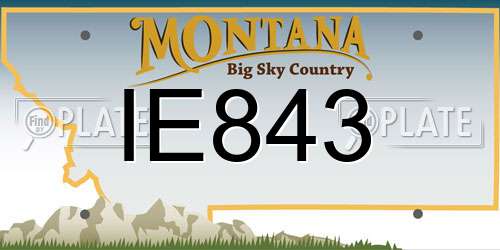 IE843 Montana License Plate