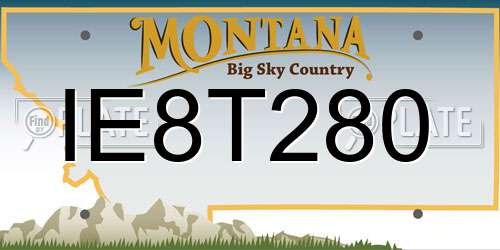 IE8T280 Montana License Plate